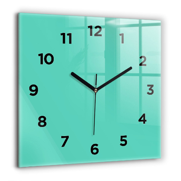 Horloge murale carrée Turquoise