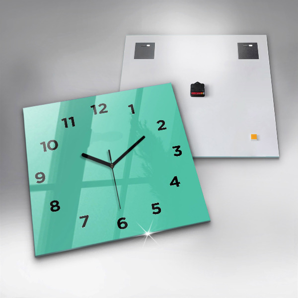 Horloge murale carrée Turquoise