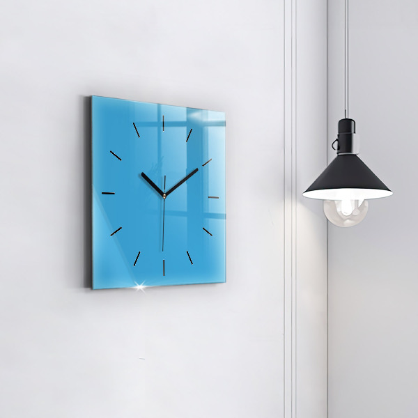 Horloge murale carrée Bleu