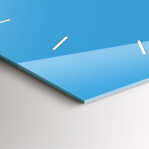 Horloge murale carrée Bleu