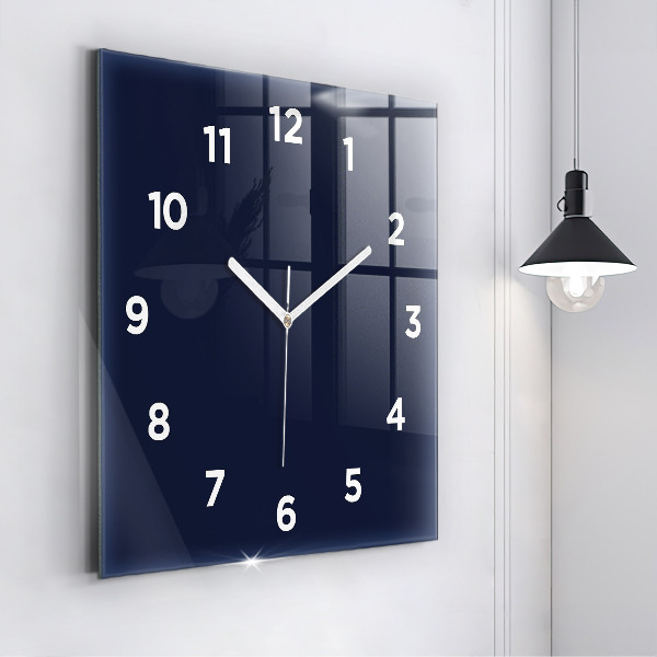 Horloge murale carrée Bleu marine foncé