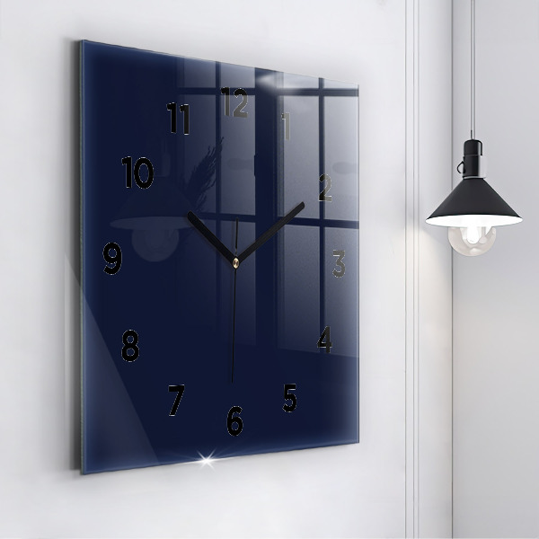 Horloge murale carrée Bleu marine foncé