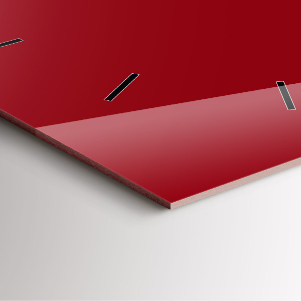 Horloge murale carrée Rouge