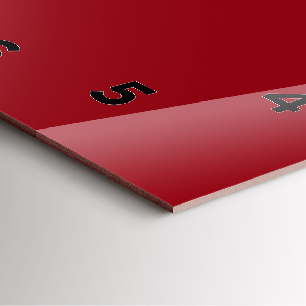 Horloge murale carrée Rouge