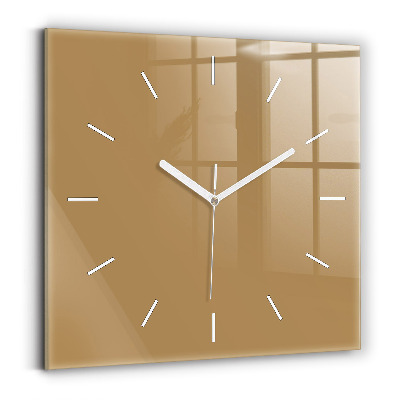 Horloge murale carrée Beige