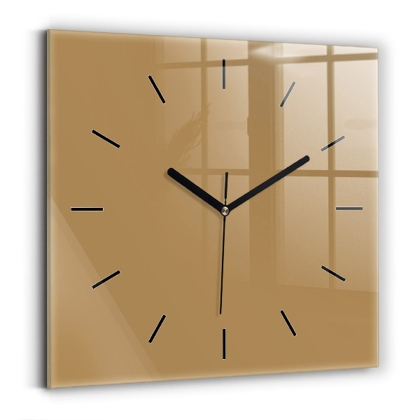Horloge murale carrée Beige