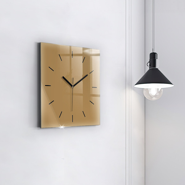 Horloge murale carrée Beige