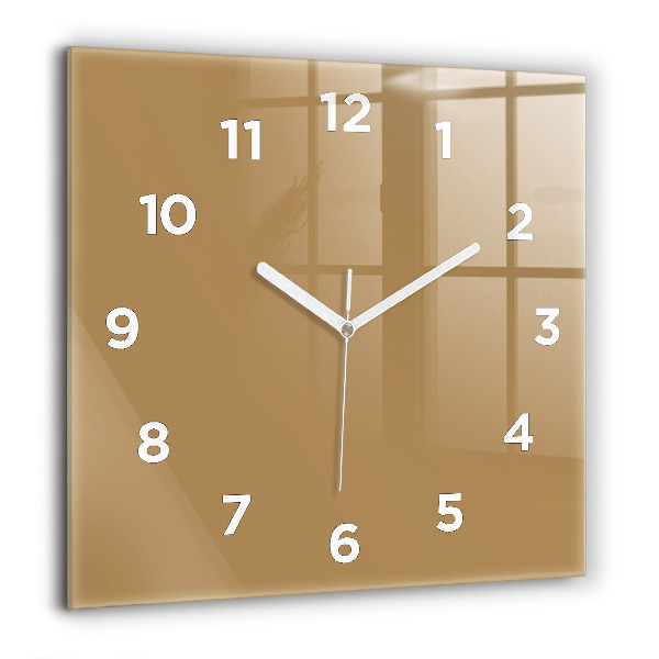 Horloge murale carrée Beige
