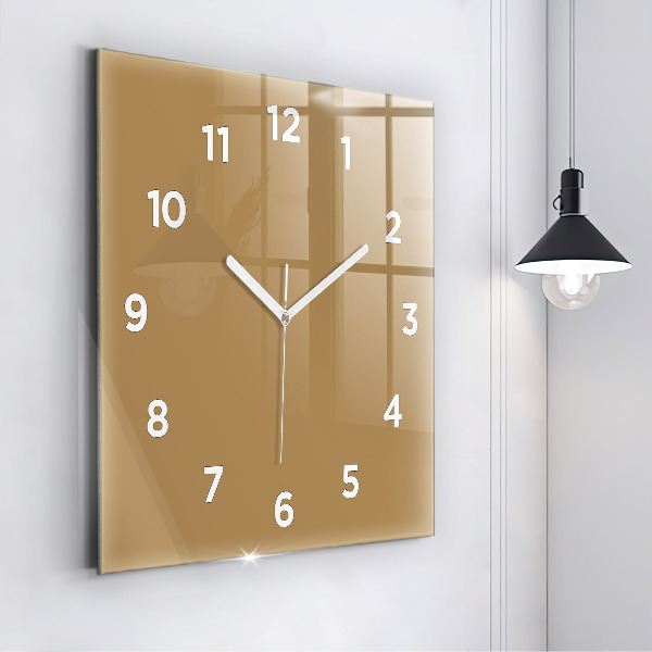 Horloge murale carrée Beige