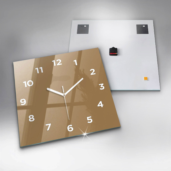 Horloge murale carrée Beige