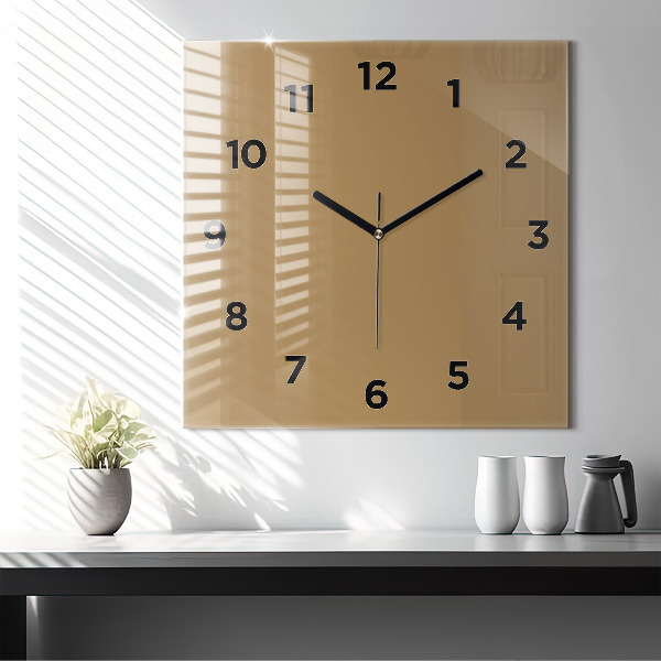 Horloge murale carrée Beige