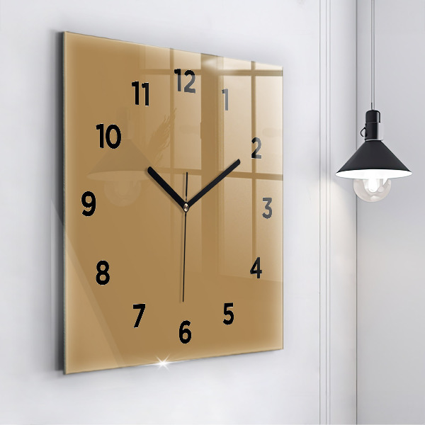 Horloge murale carrée Beige