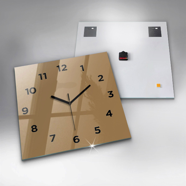 Horloge murale carrée Beige