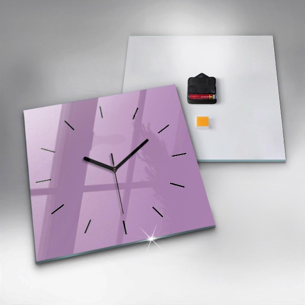 Horloge murale carrée Lilas
