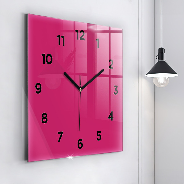 Horloge murale carrée Rose