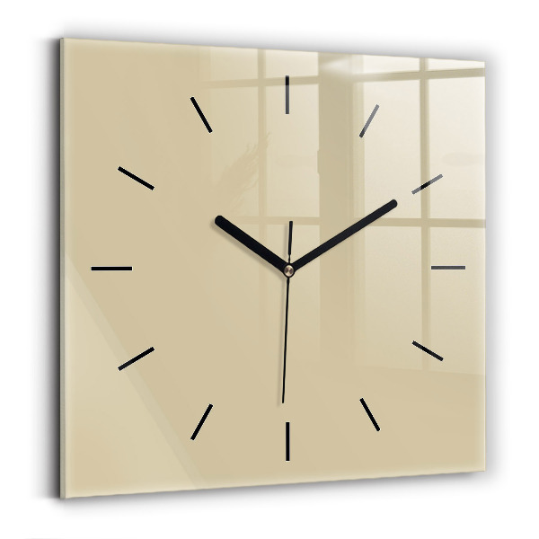 Horloge murale carrée Beige