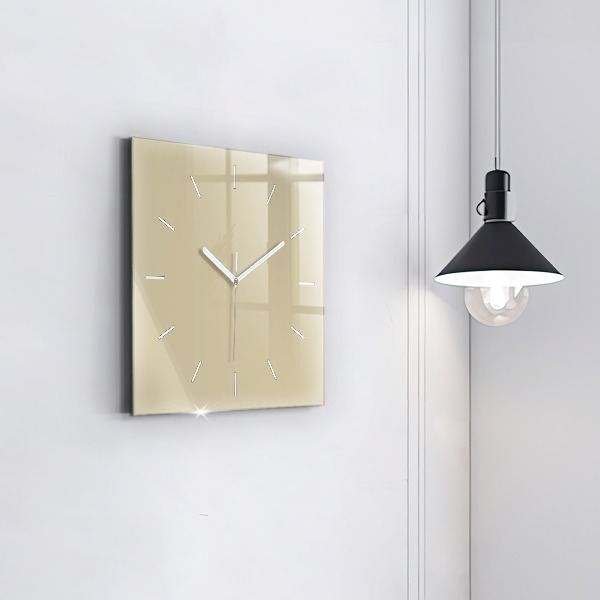 Horloge murale carrée Beige