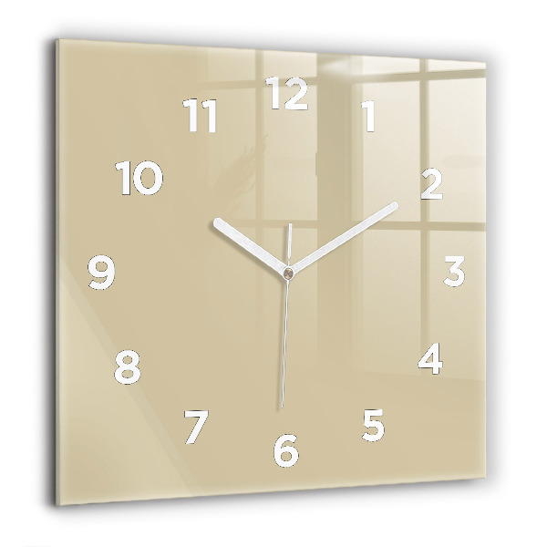 Horloge murale carrée Beige