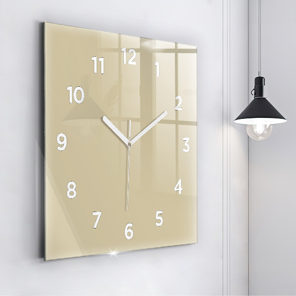 Horloge murale carrée Beige