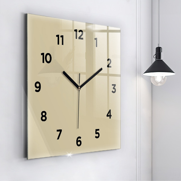 Horloge murale carrée Beige