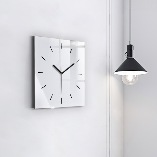 Horloge murale carrée Blanc
