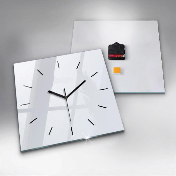 Horloge murale carrée Blanc
