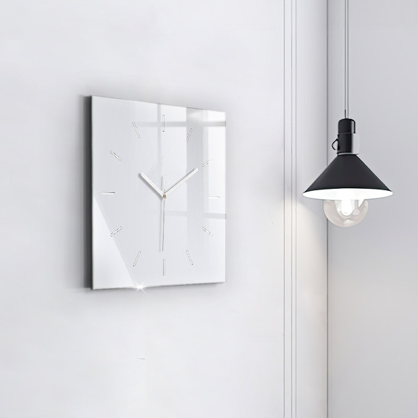Horloge murale carrée Blanc