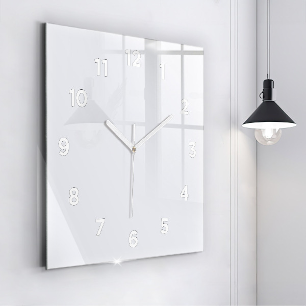 Horloge murale carrée Blanc