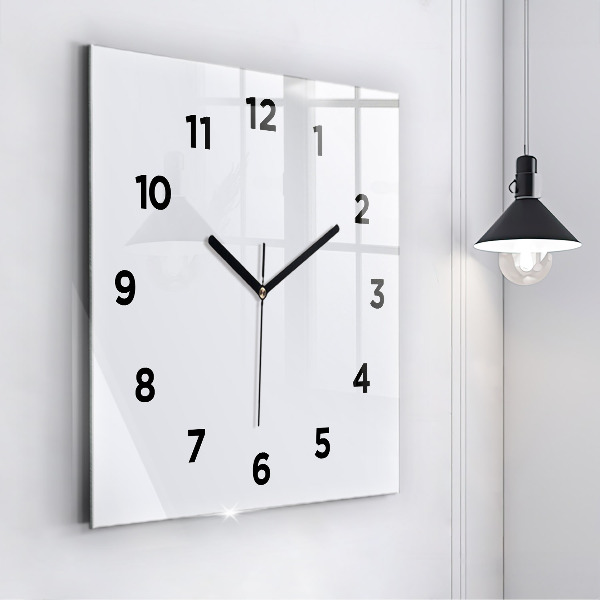 Horloge murale carrée Blanc