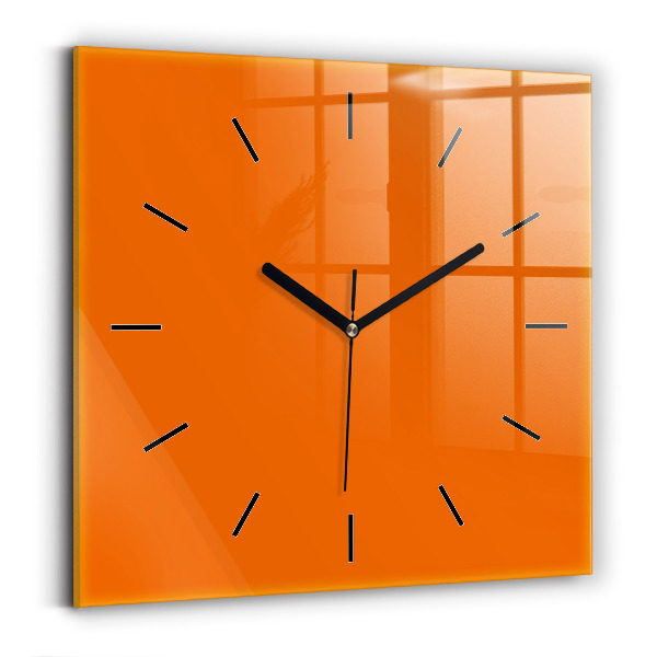 Horloge murale carrée Orange