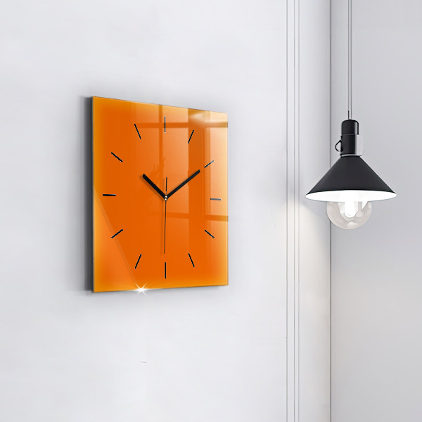 Horloge murale carrée Orange