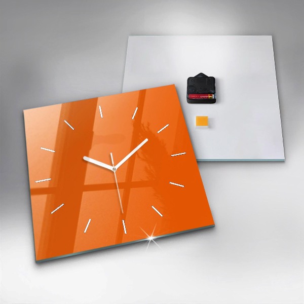 Horloge murale carrée Orange