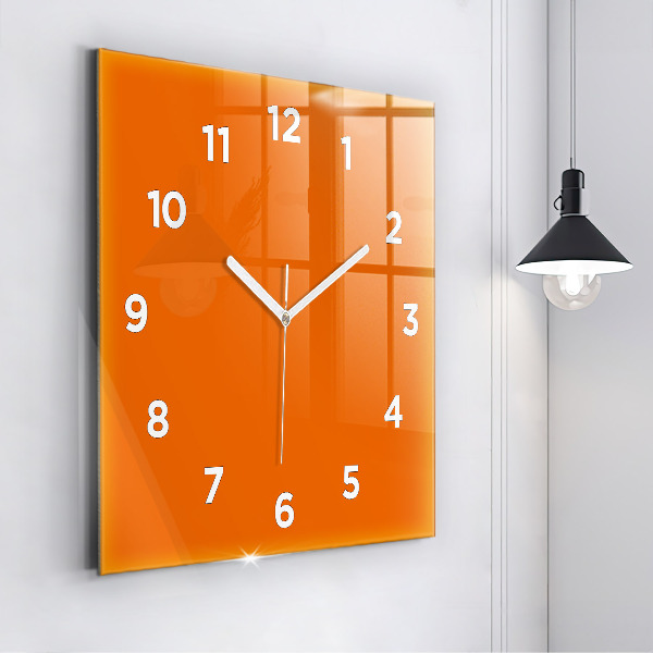 Horloge murale carrée Orange