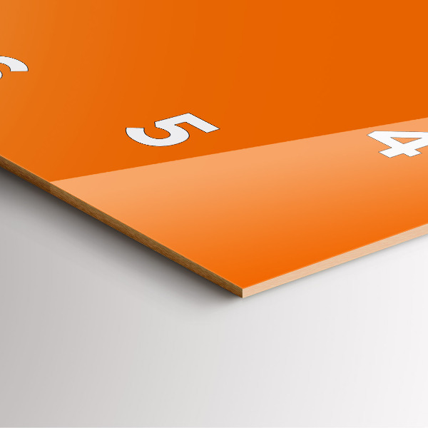 Horloge murale carrée Orange