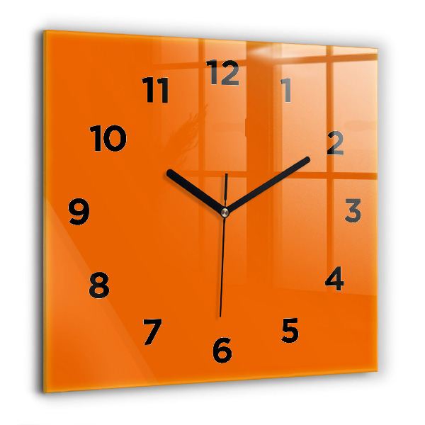 Horloge murale carrée Orange