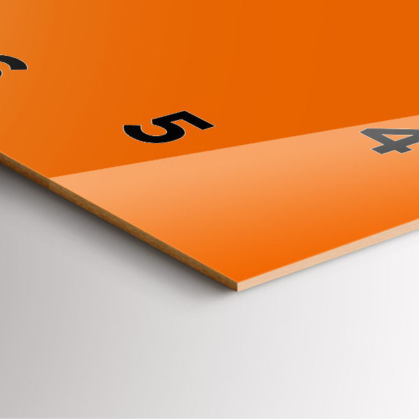 Horloge murale carrée Orange