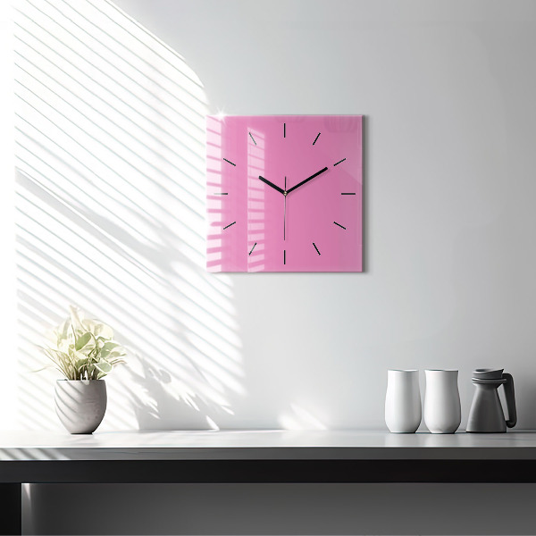 Horloge murale carrée Rose