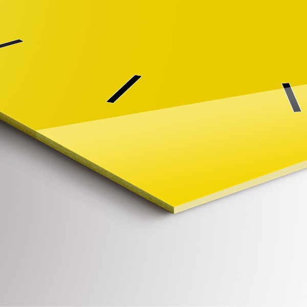 Horloge murale carrée Jaune