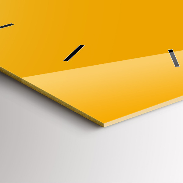 Horloge murale carrée Jaune foncé