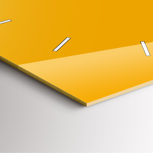 Horloge murale carrée Jaune foncé