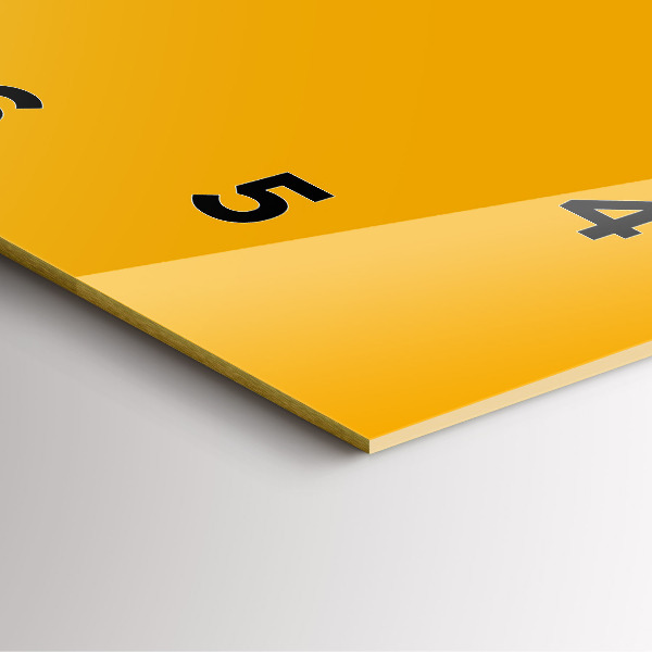 Horloge murale carrée Jaune foncé