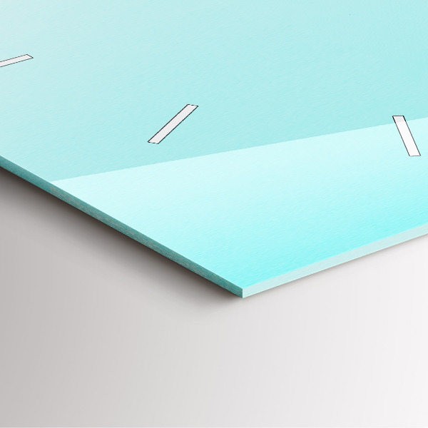 Pendule carrée en verre Palmiers verts