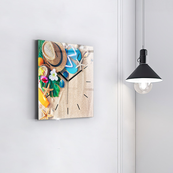 Pendule carrée en verre Accessoires de vacances