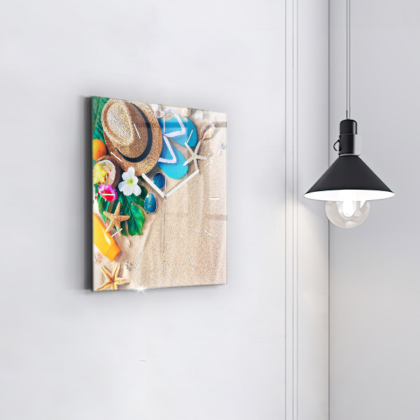 Pendule carrée en verre Accessoires de vacances