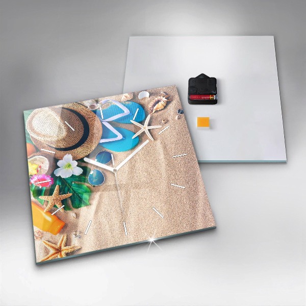 Pendule carrée en verre Accessoires de vacances