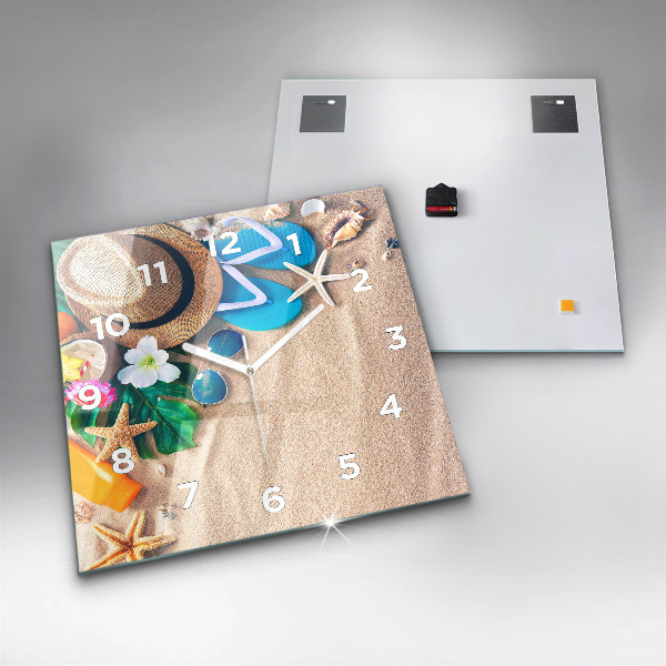 Pendule carrée en verre Accessoires de vacances