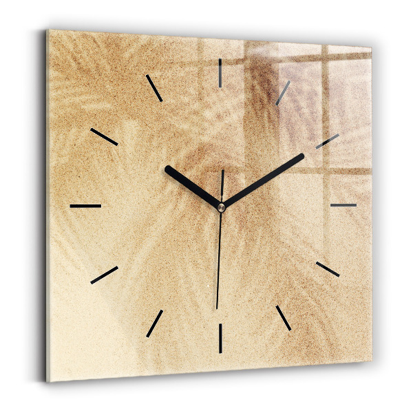 Horloge murale carrée Abstraction dorée