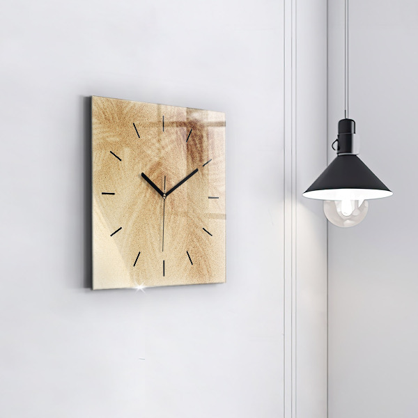 Horloge murale carrée Abstraction dorée