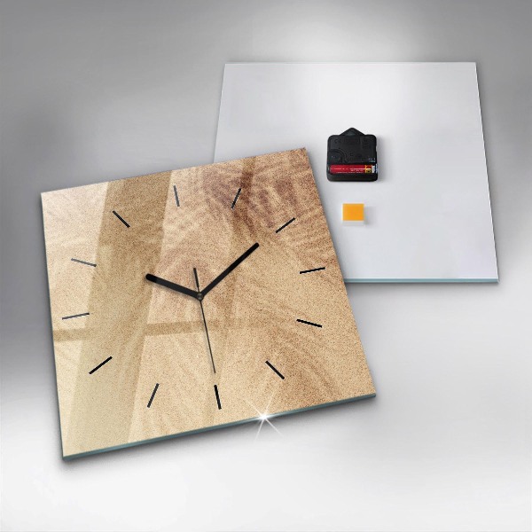 Horloge murale carrée Abstraction dorée