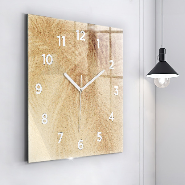 Horloge murale carrée Abstraction dorée